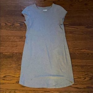 Comfy gray sweatshirt dress